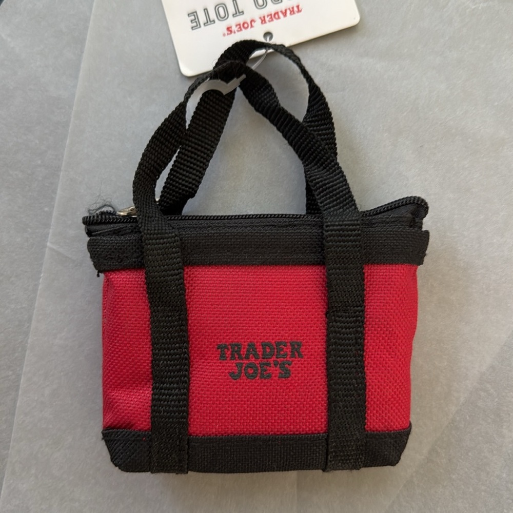 Trader Joe’s Red Mini Tote Bag - Picture 2 of 7
